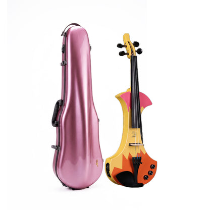 Aileen AV-D501 Electric Violin 4/4 – 20th Anniversary Edition with Piezo Pickup &Macaron Series Violin Hard Case Set