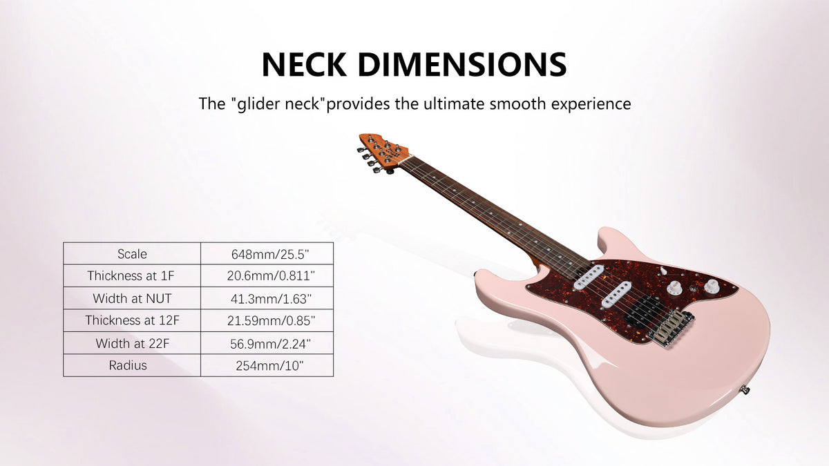 Roasted Maple NeckEnhanced Stability · Smooth Feel · Rich Resonance