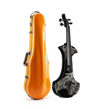 Aileen AV-D501 Electric Violin 4/4 – 20th Anniversary Edition with Piezo Pickup &Macaron Series Violin Hard Case Set