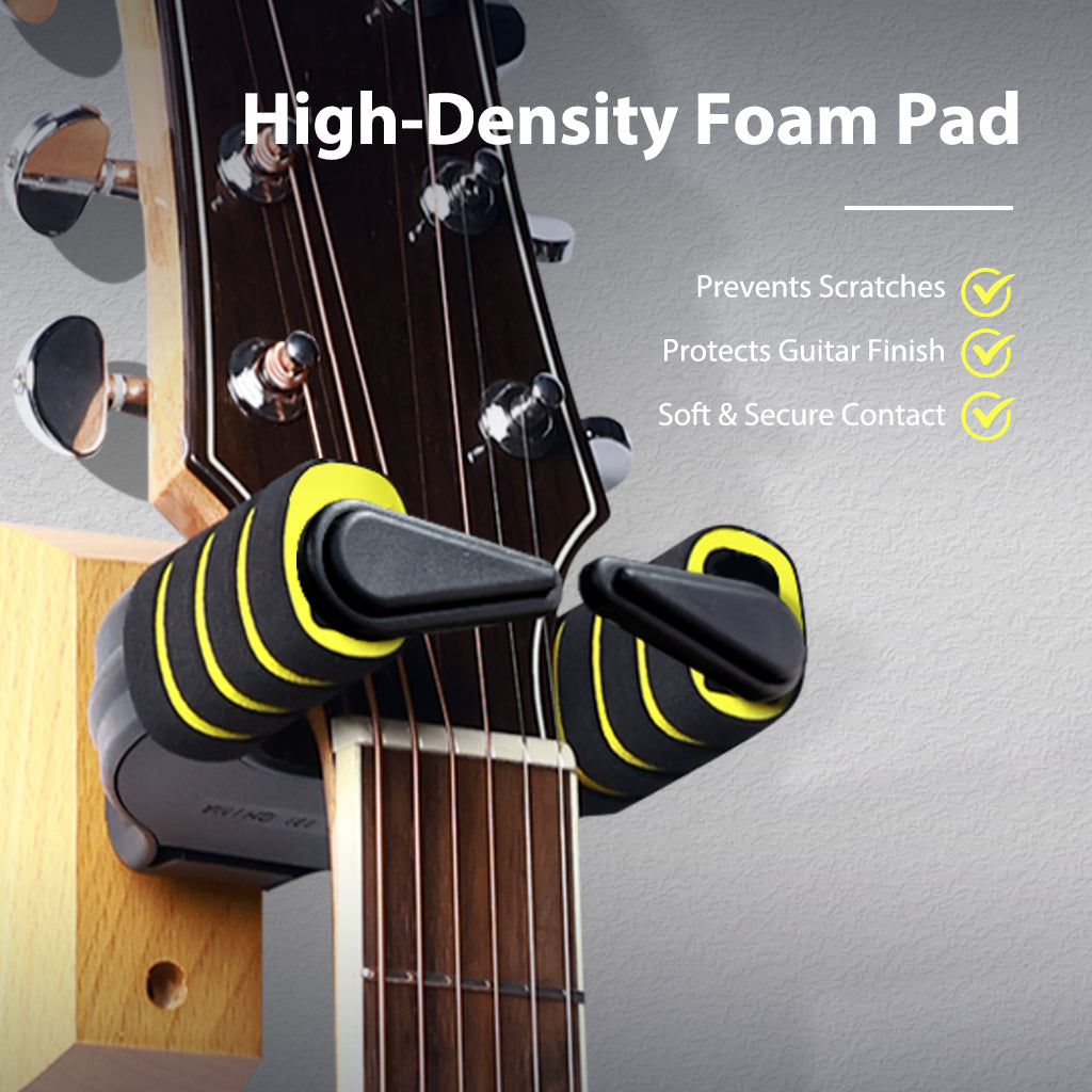 WINZZ Auto-Locking Guitar Hanger – Secure Wall Mount Hook for Acoustic, Electric & Bass Guitars