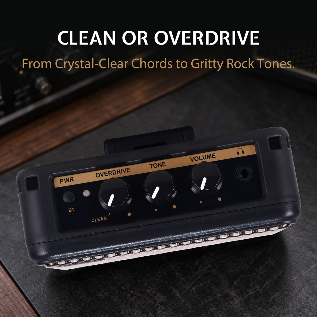 CLEAN OR OVERDRIVE

From Crystal-Clear Chords to Gritty Rock Tones.