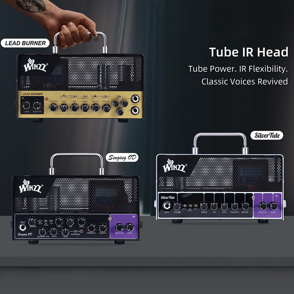 WINZZ TUBE IR Amplifier Head for Electric Guitar，Musical Instruments Accessories