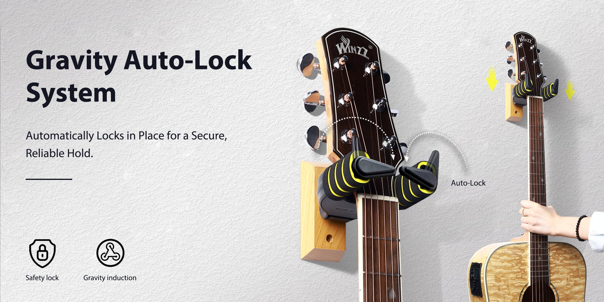 Gravity Auto-Lock SystemAutomatically Locks in Place for a Secure, Reliable Hold.