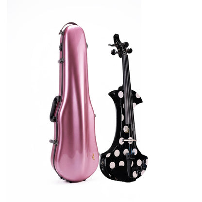 Aileen AV-D501 Electric Violin 4/4 – 20th Anniversary Edition with Piezo Pickup &Macaron Series Violin Hard Case Set