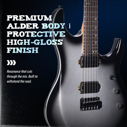 WINZZ  WOS 100-24 Electric Guitar With Roasted Maple Neck for Modern Rock & Metal Players