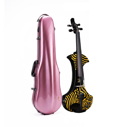 Aileen AV-D501 Electric Violin 4/4 – 20th Anniversary Edition with Piezo Pickup &Macaron Series Violin Hard Case Set