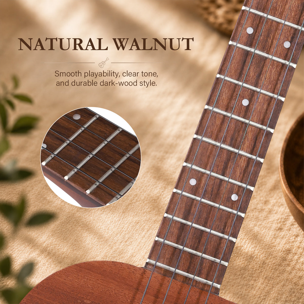 WINZZ AFV17S 4-Strings Nylon Strings Solid Spruce Top Cuatro