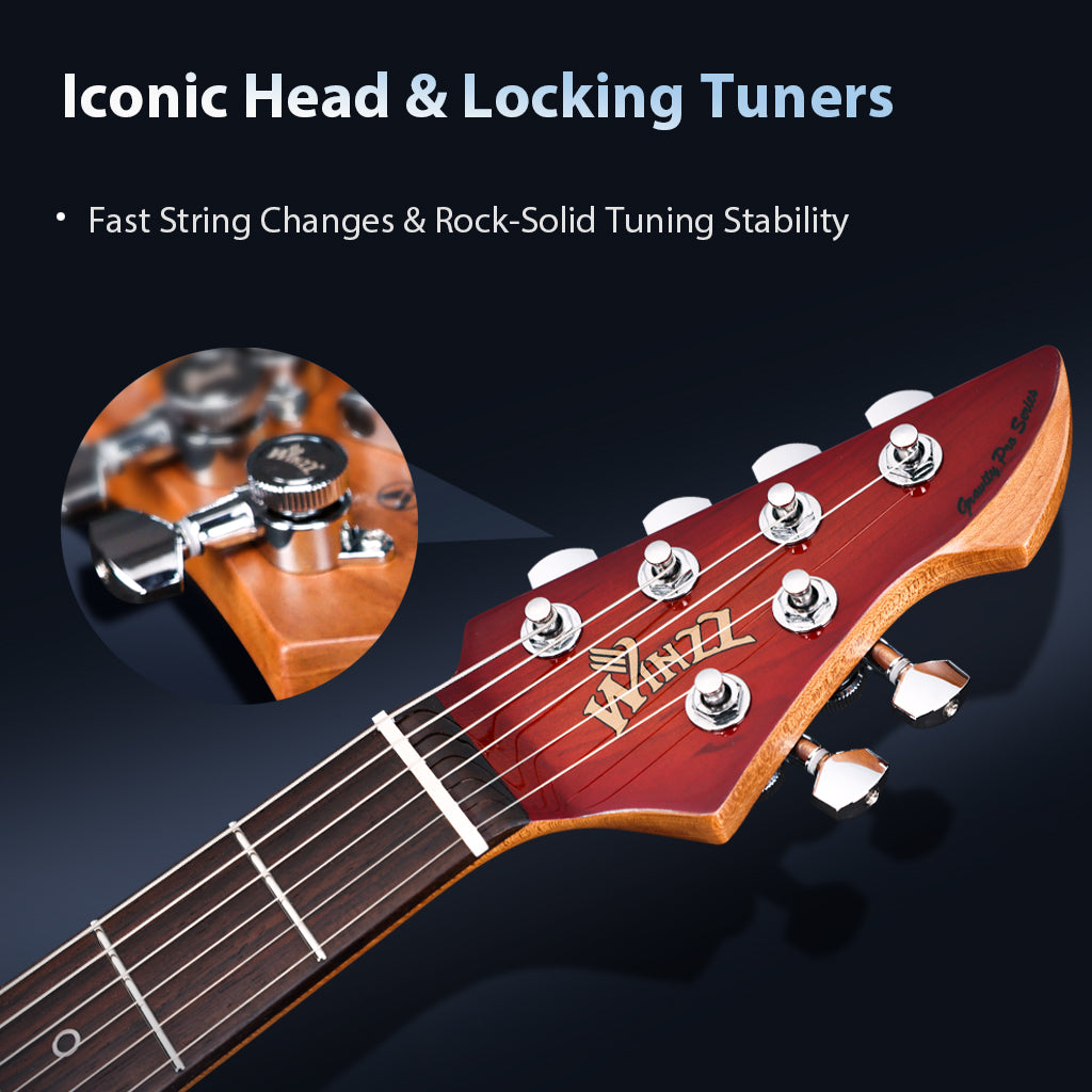 Iconic Head & Locking Tuners
Fast String Changes & Rock-Solid Tuning Stability