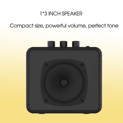 WINZZ AG-08 8W Mini Acoustic Guitar Amplifier – 3-Inch  Speaker, Black Cabinet with Cloth Mesh, Portable Amp for Practice & Performance