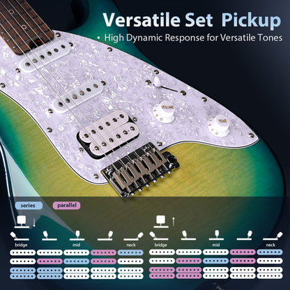 WINZZ WGS150 North American alder Body/African Mahogany Body With Roasted Maple Neck Electric Guitar