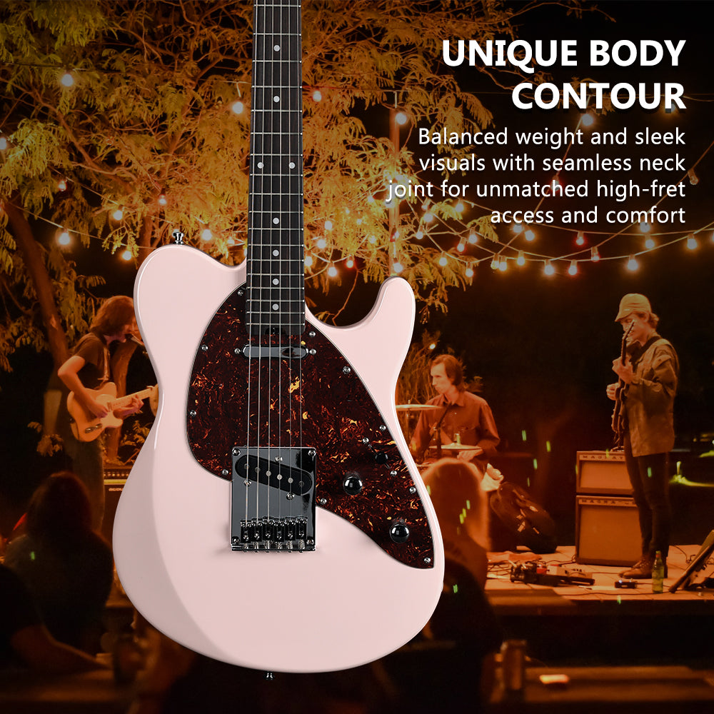 WINZZ Gravity Series-Solid Alder Body TL electric guitar With Roasted Maple Neck, HSS Pickups, Rosewood Fingerboard, D'Addario EXL120 Strings, Mini Double Locking Tremolo