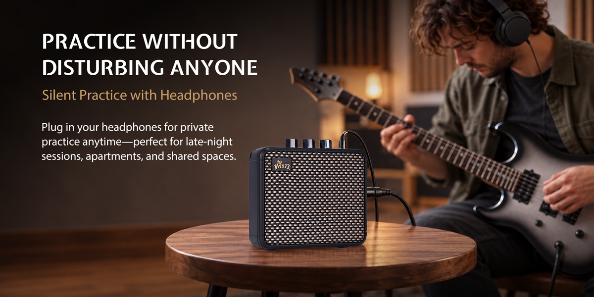 PRACTICE WITHOUT DISTURBING ANYONE Silent Practice with Headphones Plug in your headphones for private practice anytime—perfect for late-night sessions, apartments, and shared spaces.