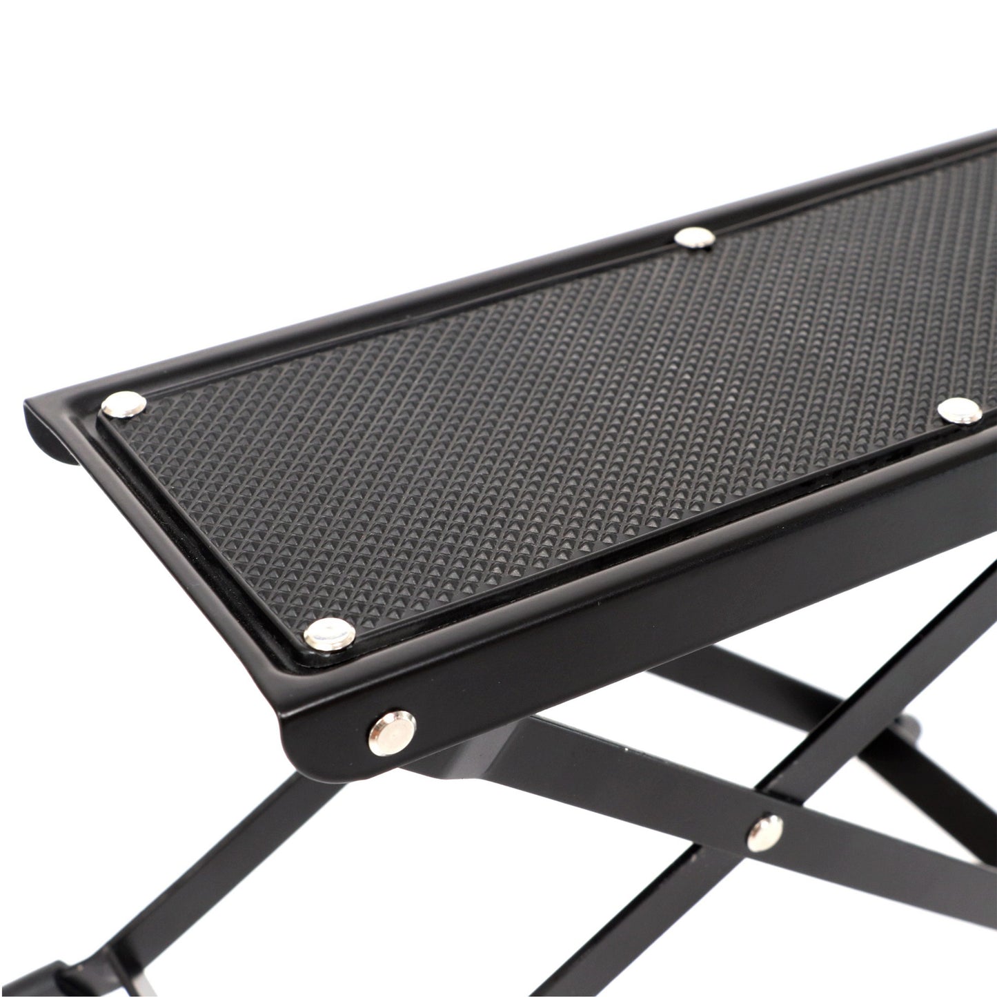 WINZZ Guitar Footrest with Anti-Slip Rubber Pad, Foldable Metal Guitar Footstool for Classical Guitar