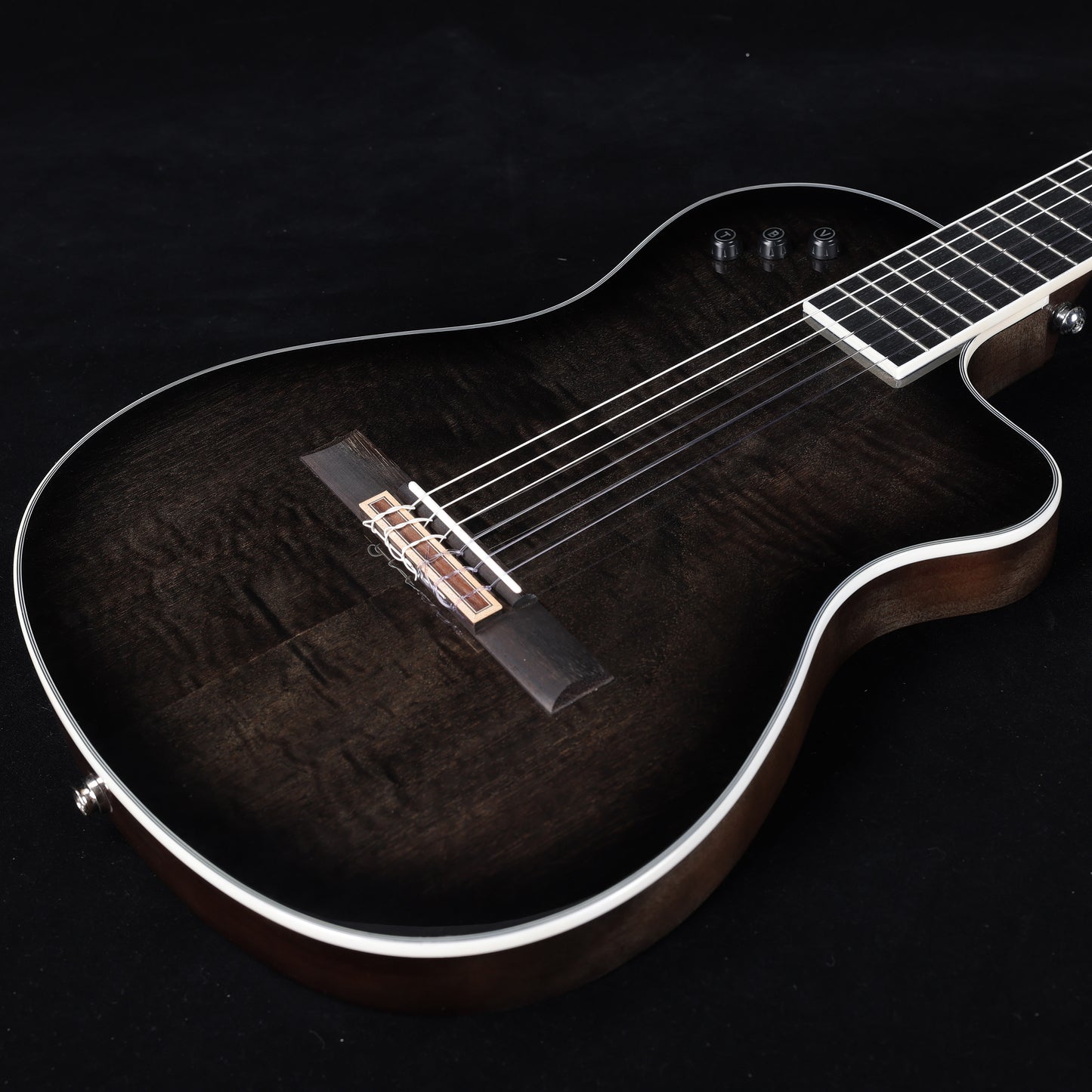 WINZZ WCG170CE 39-Inch Thin Body Classical-Electric Guitar - Nylon Strings, Built-in Preamp, Wide fingerboard,Perfect for Stage and Practice