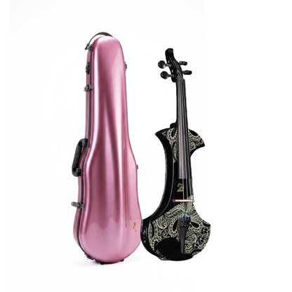 Aileen AV-D501 Electric Violin 4/4 – 20th Anniversary Edition with Piezo Pickup &Macaron Series Violin Hard Case Set