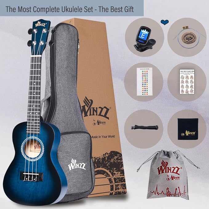 Ukelele hawaiano vintage para principiantes WINZZ HAND RUBBED Series-AU-H01A 