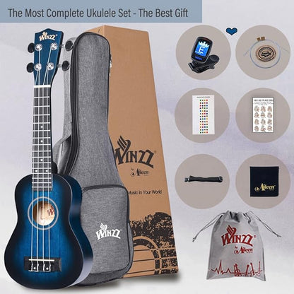 Ukelele hawaiano vintage para principiantes WINZZ HAND RUBBED Series-AU-H01A 