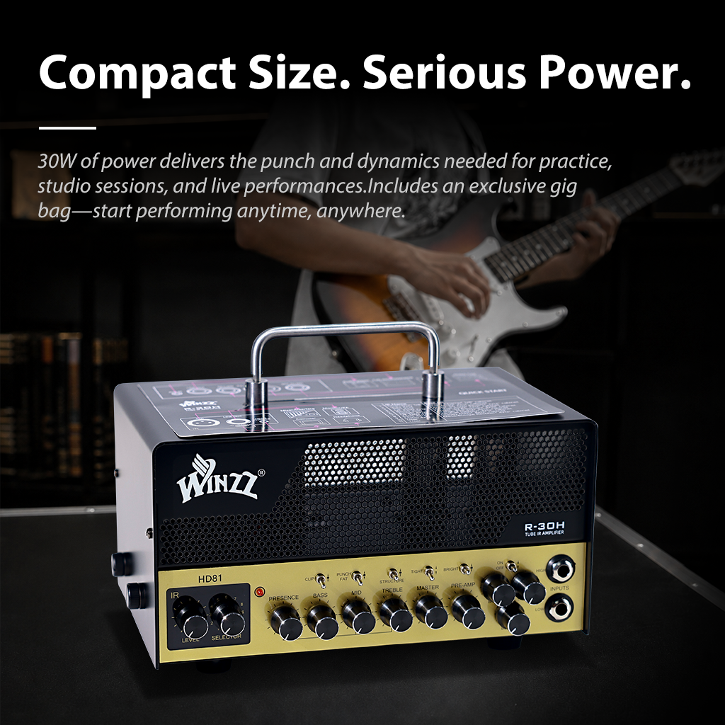WINZZ R-30H TUBE IR Amplifier Head for Electric Guitar，Musical Instruments Accessories