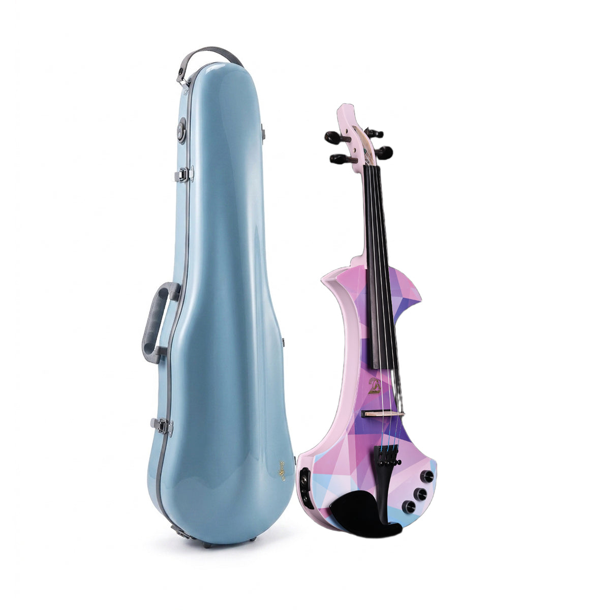 Aileen AV-D501 Electric Violin 4/4 – 20th Anniversary Edition with Piezo Pickup &Macaron Series Violin Hard Case Set