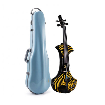 Aileen AV-D501 Electric Violin 4/4 – 20th Anniversary Edition with Piezo Pickup &Macaron Series Violin Hard Case Set