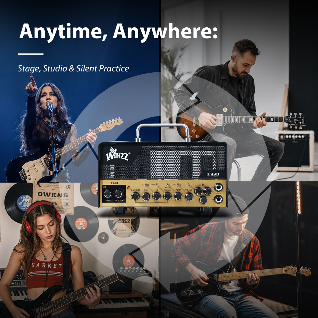 WINZZ R-30H TUBE IR Amplifier Head for Electric Guitar，Musical Instruments Accessories