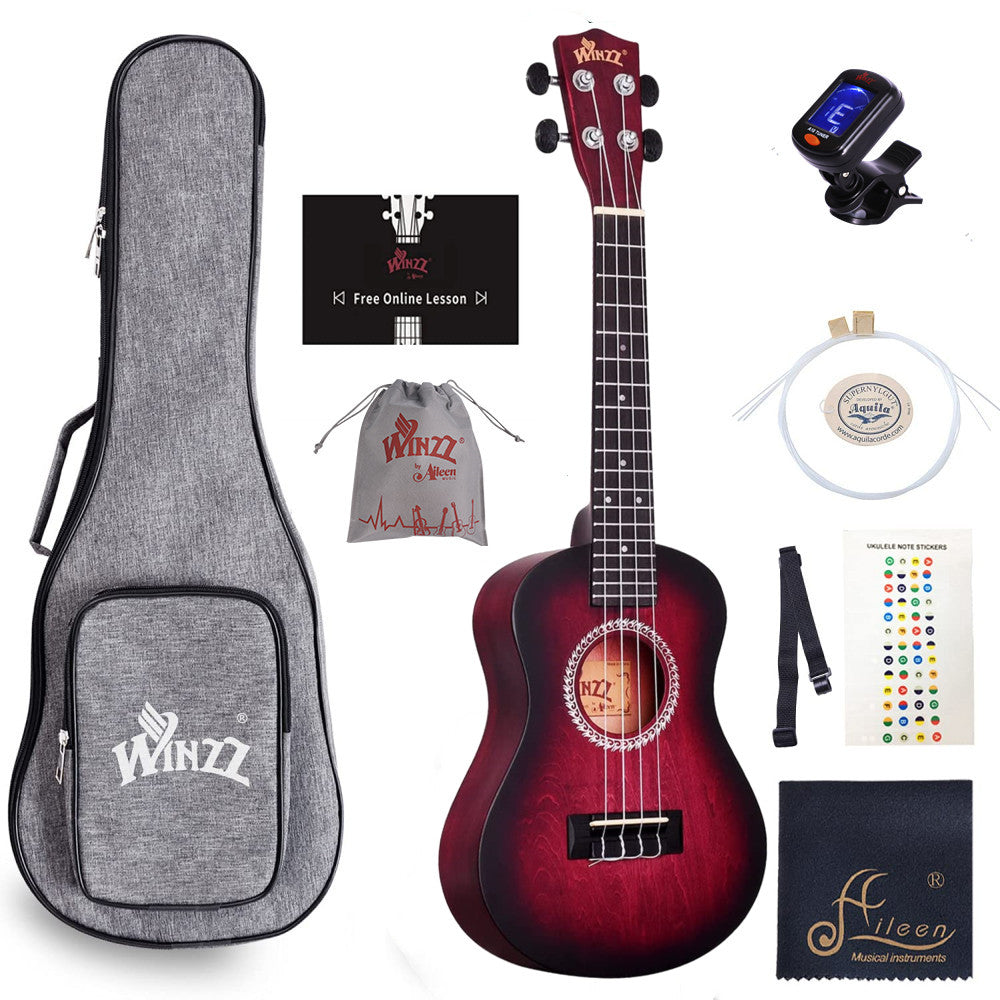Ukelele hawaiano vintage para principiantes WINZZ HAND RUBBED Series-AU-H01A 