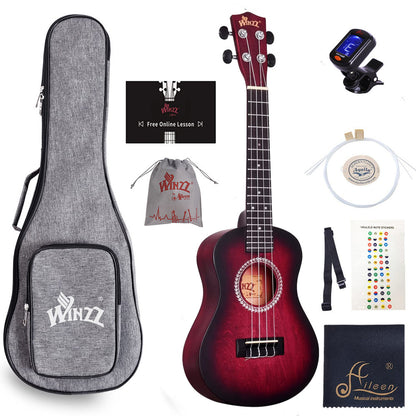 Ukelele hawaiano vintage para principiantes WINZZ HAND RUBBED Series-AU-H01A 