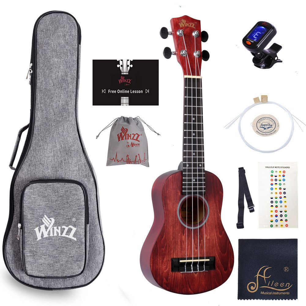 Ukelele hawaiano vintage para principiantes WINZZ HAND RUBBED Series-AU-H01A 