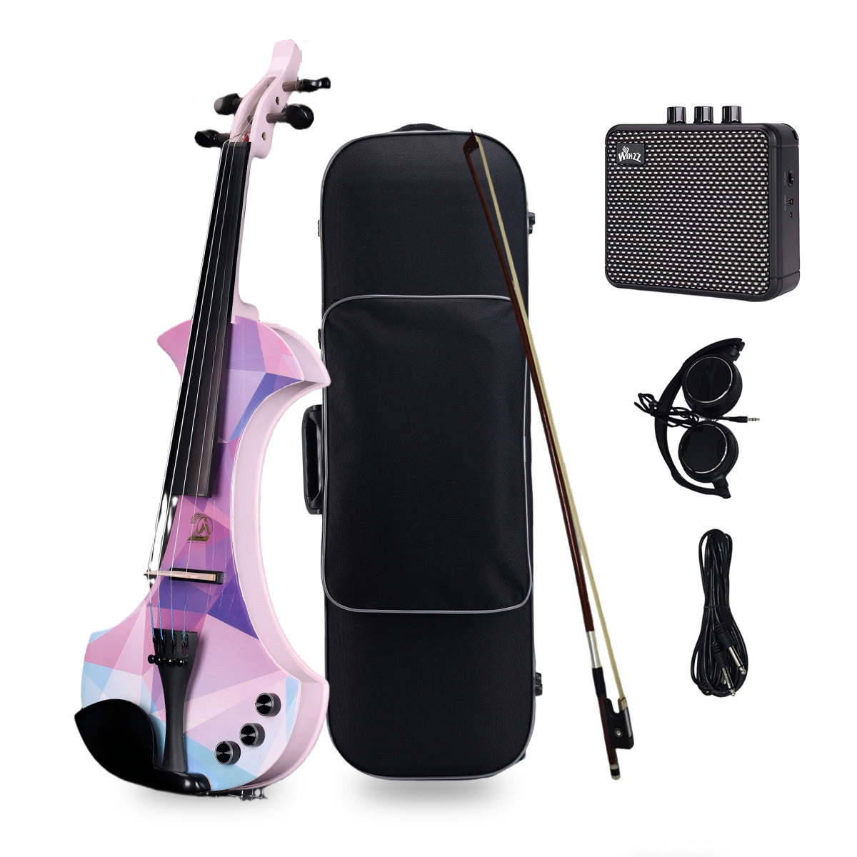 Aileen 20th Anniversary Edition AV-D501 ELECTRIC VIOLIN -4/4 Electric Violin with Carbon Fiber Tailpiece , Ebony Fingerboard, Piezo Pickup