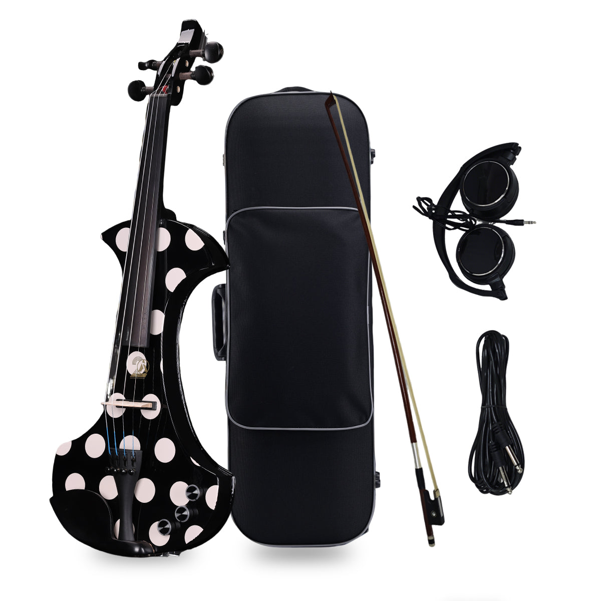 Aileen 20th Anniversary Edition AV-D501 ELECTRIC VIOLIN -4/4 Electric Violin with Carbon Fiber Top, Ebony Fingerboard, Piezo Pickup, Bluetooth & OTG Recording