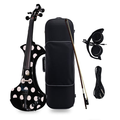 Aileen 20th Anniversary Edition AV-D501 ELECTRIC VIOLIN -4/4 Electric Violin with Carbon Fiber Top, Ebony Fingerboard, Piezo Pickup, Bluetooth & OTG Recording