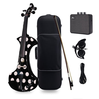 Aileen 20th Anniversary Edition AV-D501 ELECTRIC VIOLIN -4/4 Electric Violin with Carbon Fiber Tailpiece , Ebony Fingerboard, Piezo Pickup