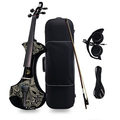 Aileen 20th Anniversary Edition AV-D501 ELECTRIC VIOLIN -4/4 Electric Violin with Carbon Fiber Tailpiece , Ebony Fingerboard, Piezo Pickup