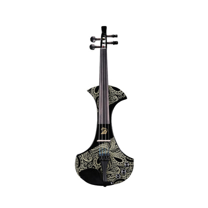 Aileen 20th Anniversary Edition AV-D501 ELECTRIC VIOLIN -4/4 Electric Violin with Carbon Fiber Top, Ebony Fingerboard, Piezo Pickup, Bluetooth & OTG Recording
