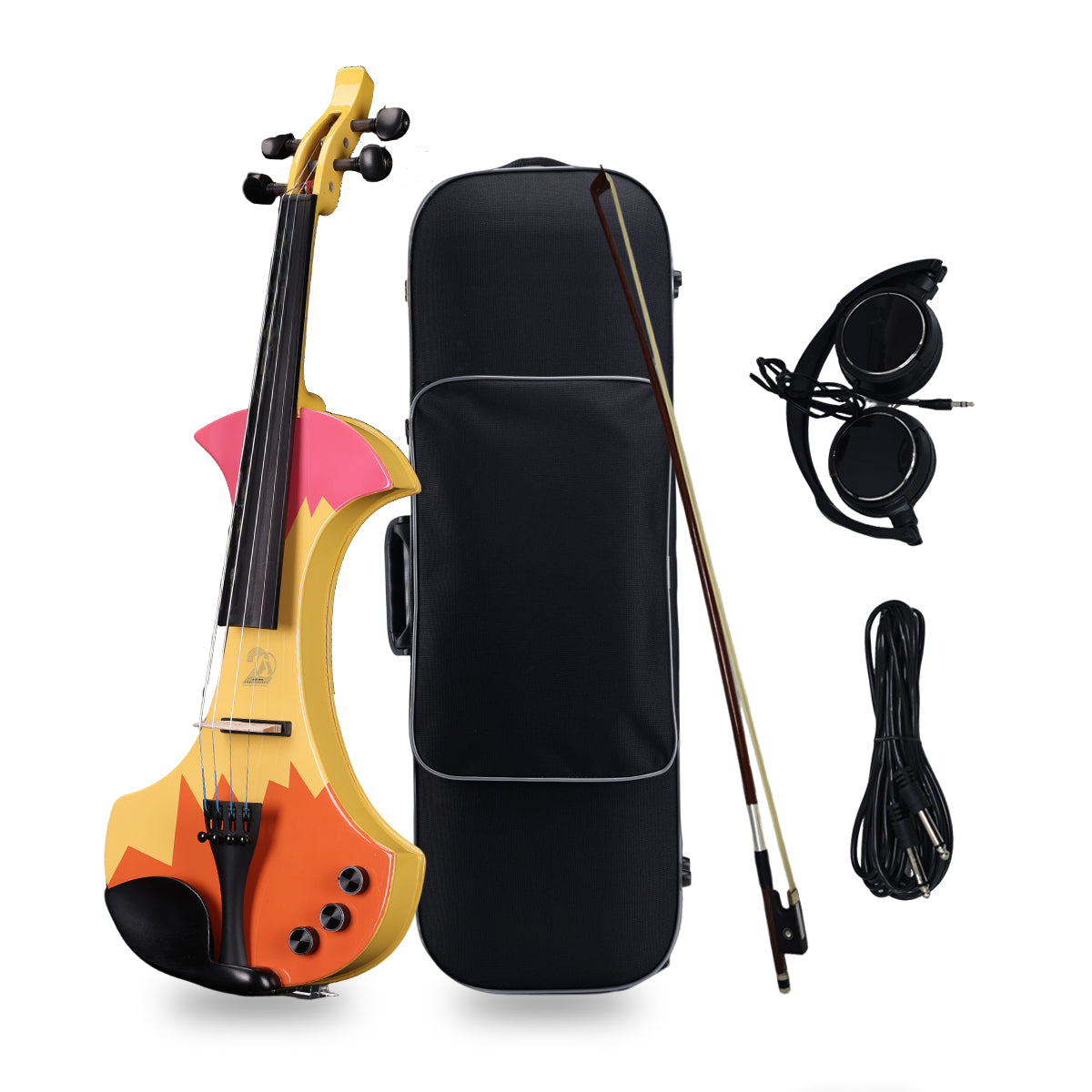 Aileen 20th Anniversary Edition AV-D501 ELECTRIC VIOLIN -4/4 Electric Violin with Carbon Fiber Top, Ebony Fingerboard, Piezo Pickup, Bluetooth & OTG Recording