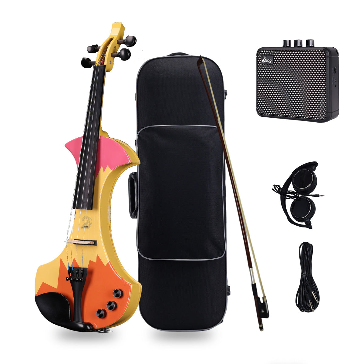 Aileen 20th Anniversary Edition AV-D501 ELECTRIC VIOLIN -4/4 Electric Violin with Carbon Fiber Tailpiece , Ebony Fingerboard, Piezo Pickup