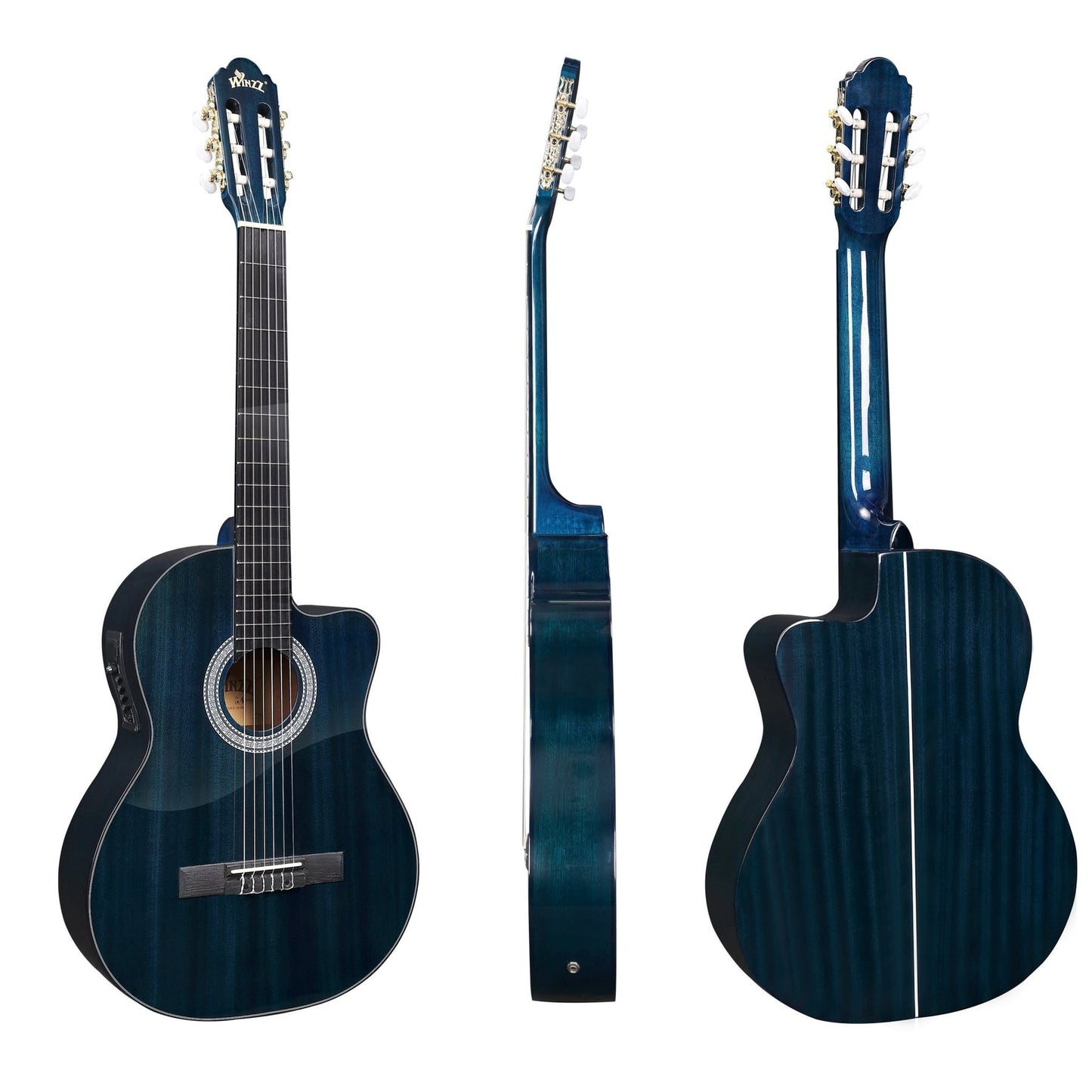 WINZZ AC309CE 39-Inch Sapele  General Grade Cutaway Electro Classical Guitar