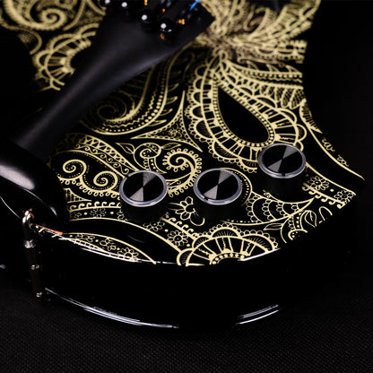 Aileen 20th Anniversary Edition AV-D501 ELECTRIC VIOLIN -4/4 Electric Violin with Carbon Fiber Top, Ebony Fingerboard, Piezo Pickup, Bluetooth & OTG Recording