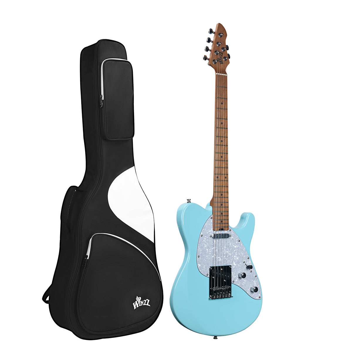 WINZZ Gravity Series-Solid Alder Body TL electric guitar With Roasted Maple Neck, HSS Pickups, Rosewood Fingerboard, D'Addario EXL120 Strings, Mini Double Locking Tremolo