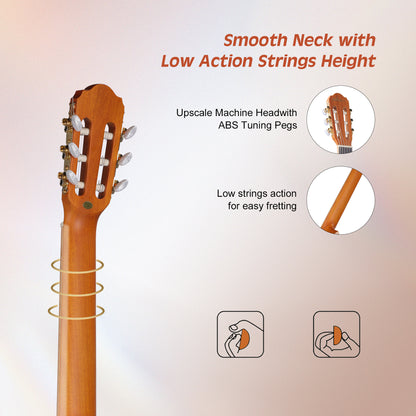 WINZZ AC70H 36-Inch Ceder General Grade  Classical Guitar