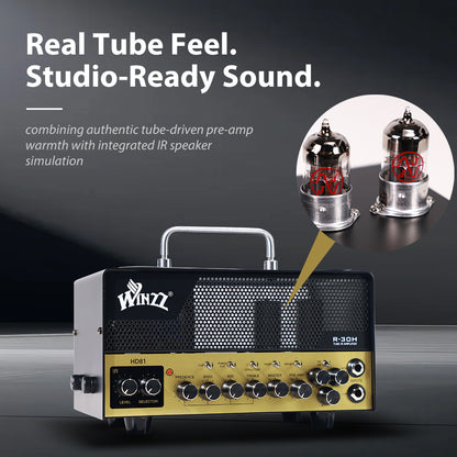 WINZZ R-30H TUBE IR Amplifier Head for Electric Guitar，Musical Instruments Accessories