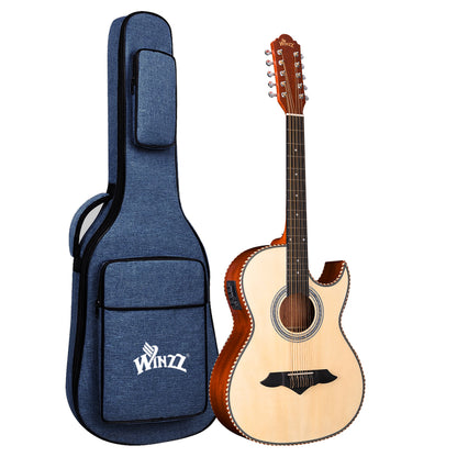 WINZZ 10-String Mexican Style Acoustic Guitar – Traditional Design, Full-Bodied Tone & Unique Character