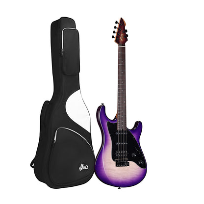 WINZZ Gravity PRO Series -WGS150 Solid Alder Body ST electric guitar With Roasted Maple Neck, HSS Pickups, Rosewood Fingerboard, D'Addario EXL120 Strings, Mini Double Locking Tremolo