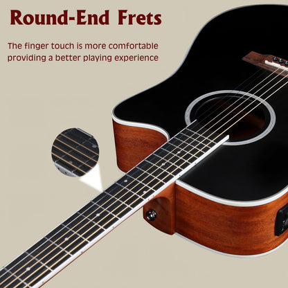 WINZZ AFM485C acoustic guitar featuring professional craftsmanship and matte finish.