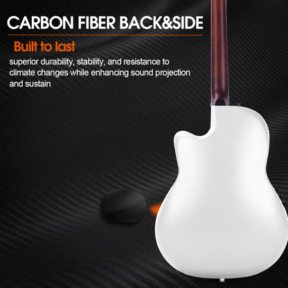 WINZZ AFO300CE Solid Spruce Top With Carbon Fiber Back Electro-Acoustic Guitar