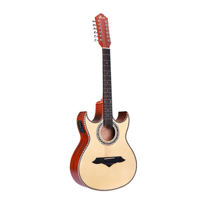 WINZZ 12-String Mexican Style Acoustic Guitar – Traditional Design, Full-Bodied Tone & Unique Character
