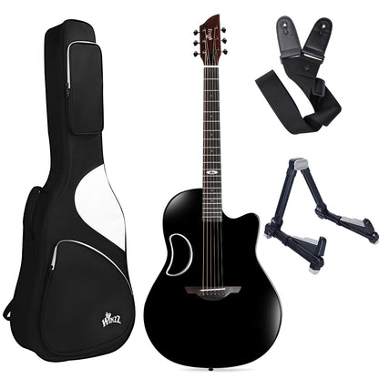 WINZZ AFO300C Acoustic Guitar - Solid Spruce Top, Durable Carbon Fiber Back, Superior Tone and Stability