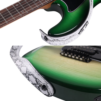 WINZZ Adjustable Leather Guitar/Bass Strap – Stylish & Universal Fit