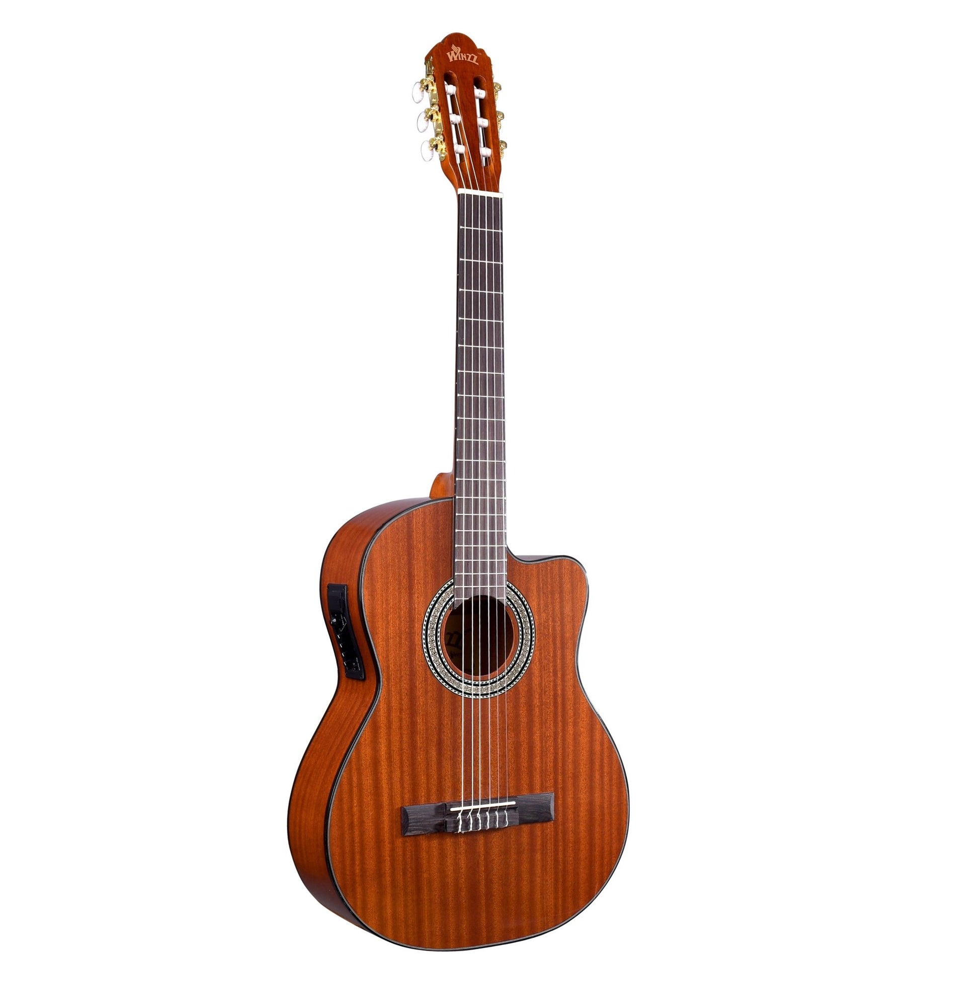 WINZZ AC309CE 39-Inch Electric Cutaway Build-in Pickup Classical Guitar - winzzguitars