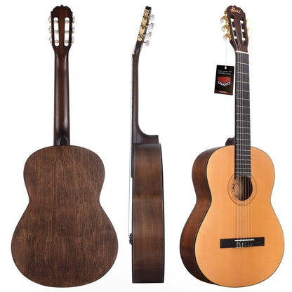 WINZZ ACM-H10 39-Inch Solid Spruce Full Size Classical Guitar for beginners - winzzguitars
